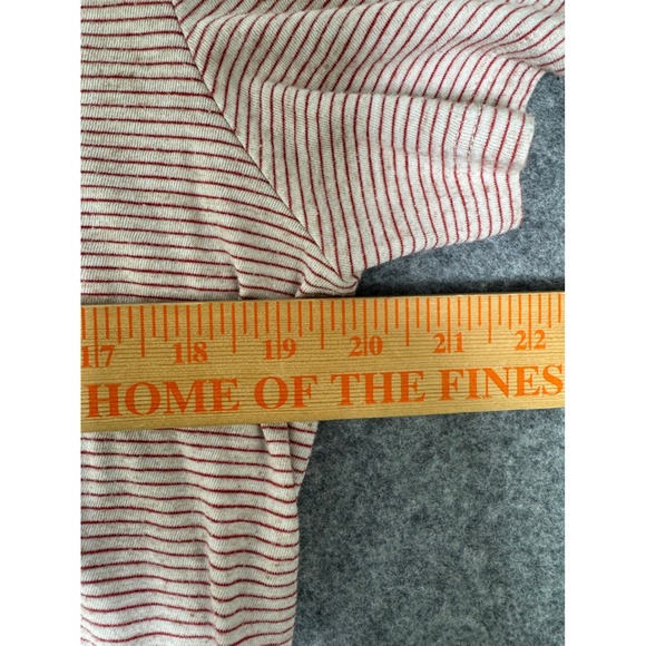 Marine Layer Womens Red White Striped Pocket T-Shirt Medium Made in USA - Picture 4 of 9